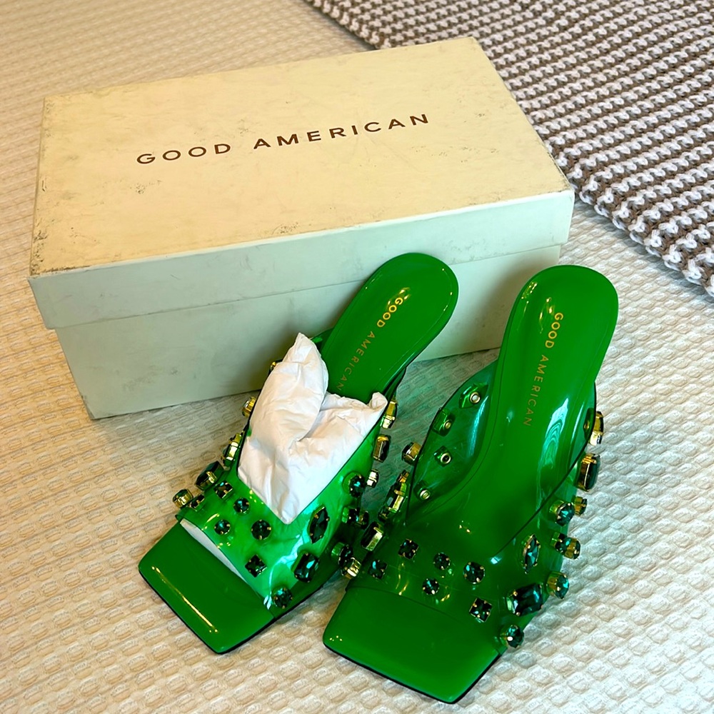 Good American green heels